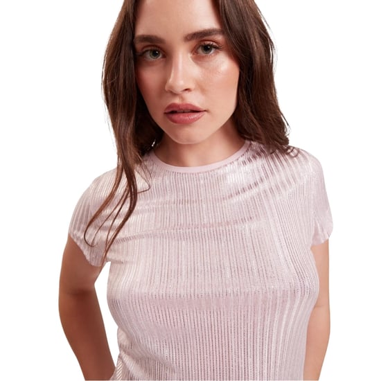 Camiseta De Manga Corta Con Cuello Redondo Metalizada De Ted Baker - Image 5