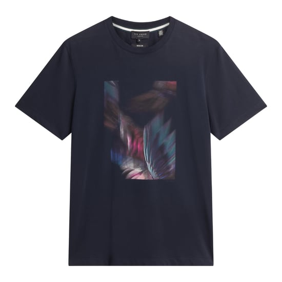 Camiseta Azul Marino Estampada Con La Caja Del Padre De Ted Baker - Image 1