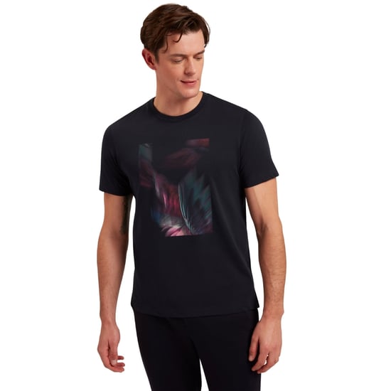 Camiseta Azul Marino Estampada Con La Caja Del Padre De Ted Baker - Image 4
