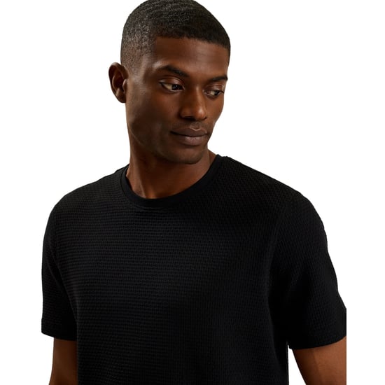 Camiseta Negra Texturizada Regular Ted Baker Curlys - Image 2