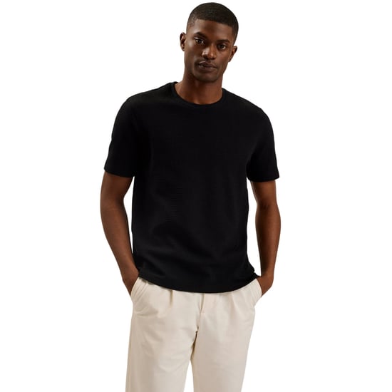 Camiseta Negra Texturizada Regular Ted Baker Curlys - Image 3