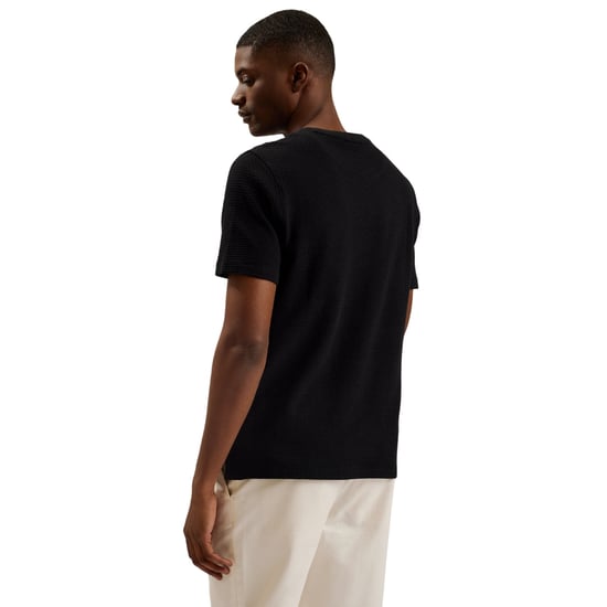 Camiseta Negra Texturizada Regular Ted Baker Curlys - Image 5