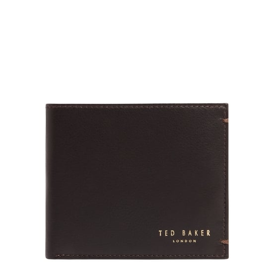 Cartera Plegable De Piel Marrón Ted Baker Harvey Para Monedas - Image 1