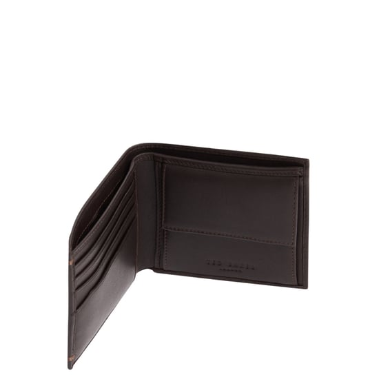 Cartera Plegable De Piel Marrón Ted Baker Harvey Para Monedas - Image 2