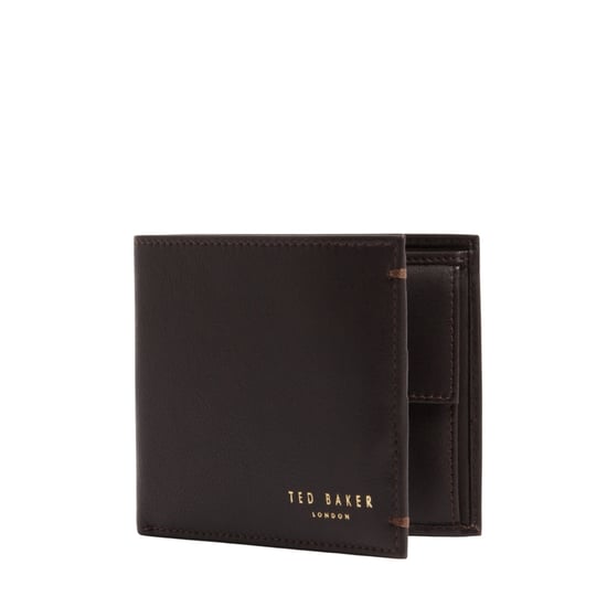 Cartera Plegable De Piel Marrón Ted Baker Harvey Para Monedas - Image 3