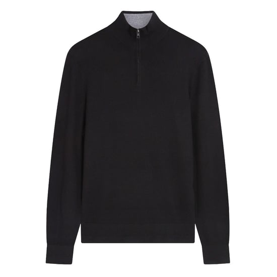 Jersey Negro De Media Cremallera Con Lana Merino Limehas De Ted Baker - Image 1