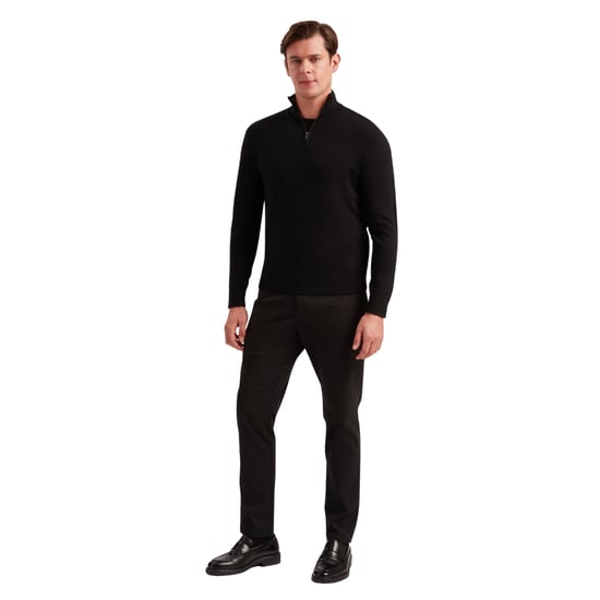 Jersey Negro De Media Cremallera Con Lana Merino Limehas De Ted Baker - Image 2