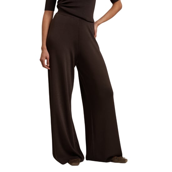 Pantalones De Punto De Pierna Ancha Ted Baker Matilli En Color Marrón Oscuro - Image 2