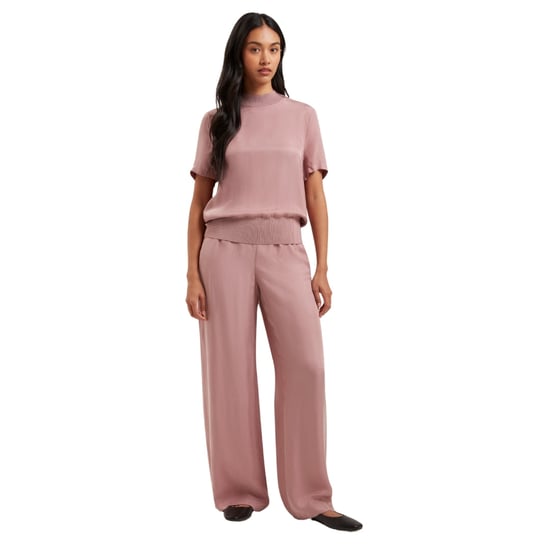 Pantalón De Pierna Ancha Ted Baker Vinca Cupro Color Rosa Empolvado - Image 2