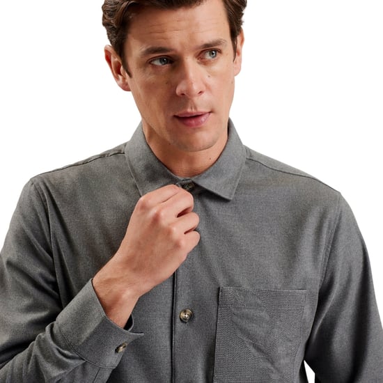 Camisa Extragrande De Mezcla De Lana Gris Claro Ted Baker Gaius - Image 4