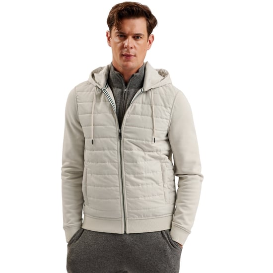 Sudadera Con Capucha Acolchada Y Cremallera Color Beige De Ted Baker Adburys - Image 5