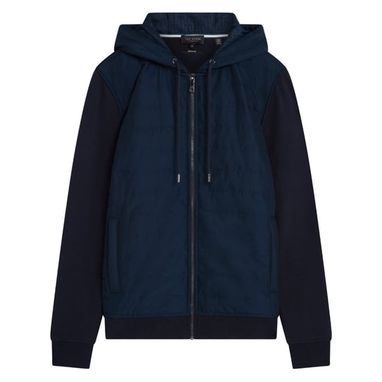Sudadera Con Capucha Acolchada Y Cremallera Ted Baker Adburys Regular Azul Marino - Image 1