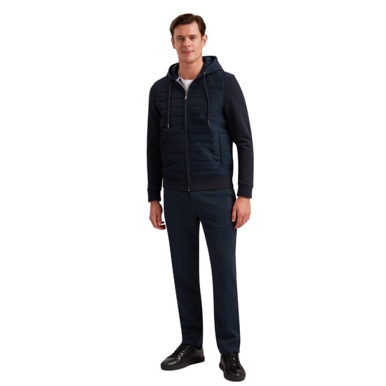 Sudadera Con Capucha Acolchada Y Cremallera Ted Baker Adburys Regular Azul Marino - Image 2
