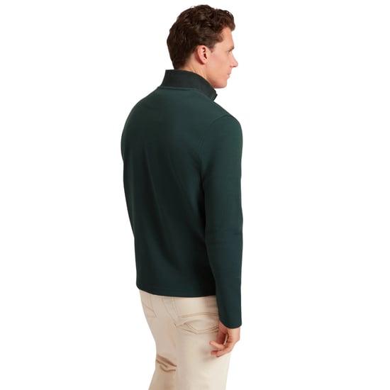 Media Cremallera Verde Oscuro Con Ribete De Panal De Abeja De La Marca Ted Baker Crabtre - Image 3