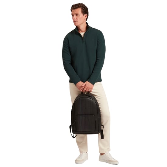 Media Cremallera Verde Oscuro Con Ribete De Panal De Abeja De La Marca Ted Baker Crabtre - Image 5