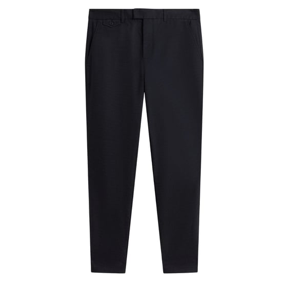 Pantalones Ajustados De Pata De Gallo Azul Marino De Ted Baker Brunit - Image 1