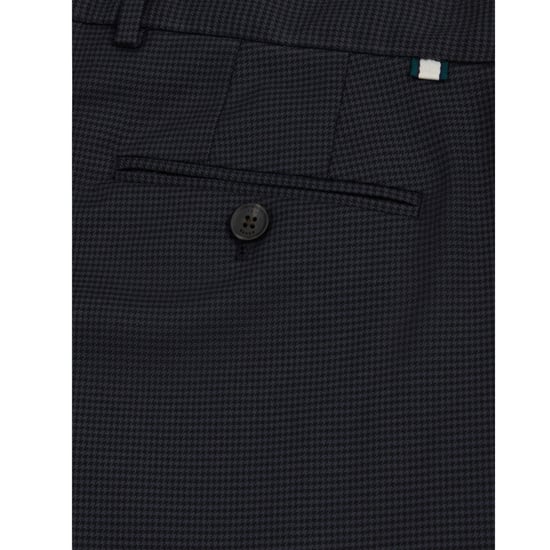 Pantalones Ajustados De Pata De Gallo Azul Marino De Ted Baker Brunit - Image 5