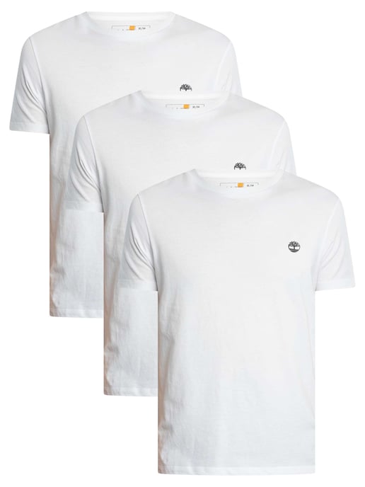 Timberland Paquete De 3 Camisetas Ajustadas Dunstan River, Blanco - Image 1