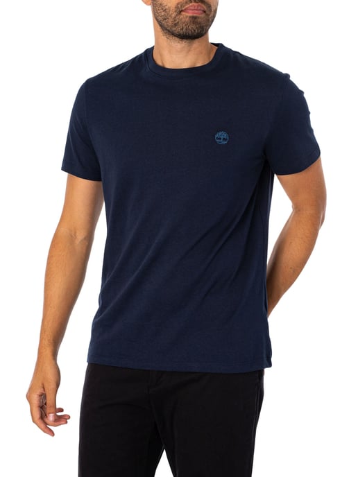 Timberland Camiseta Ajustada Con Logotipo Bordado, Azul - Image 2
