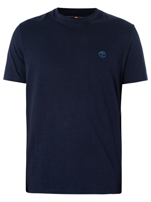 Timberland Camiseta Ajustada Con Logotipo Bordado, Azul - Image 5