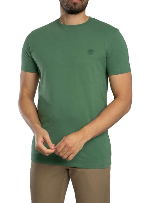 Timberland Camiseta Ajustada Con Logotipo Bordado, Verde - Image 2