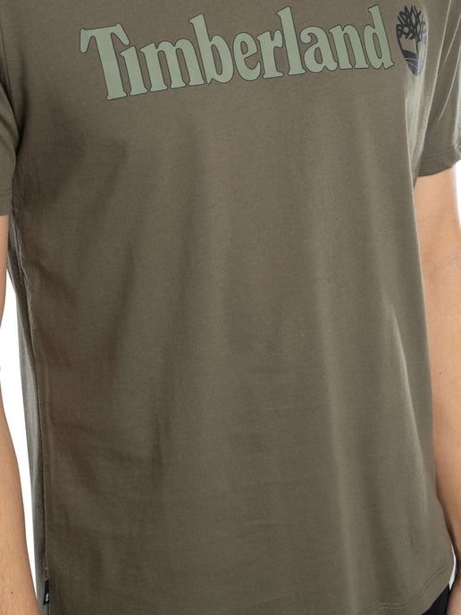 Timberland Camiseta Con Logo Lineal, Verde - Image 4