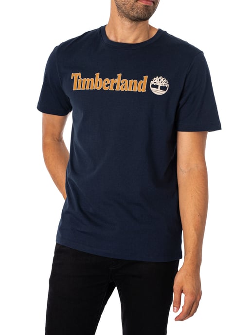 Timberland Camiseta Con Logo Lineal, Azul - Image 2