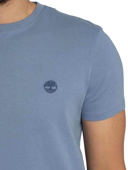 Timberland Camiseta Ajustada Con Logotipo Bordado, Azul - Image 4