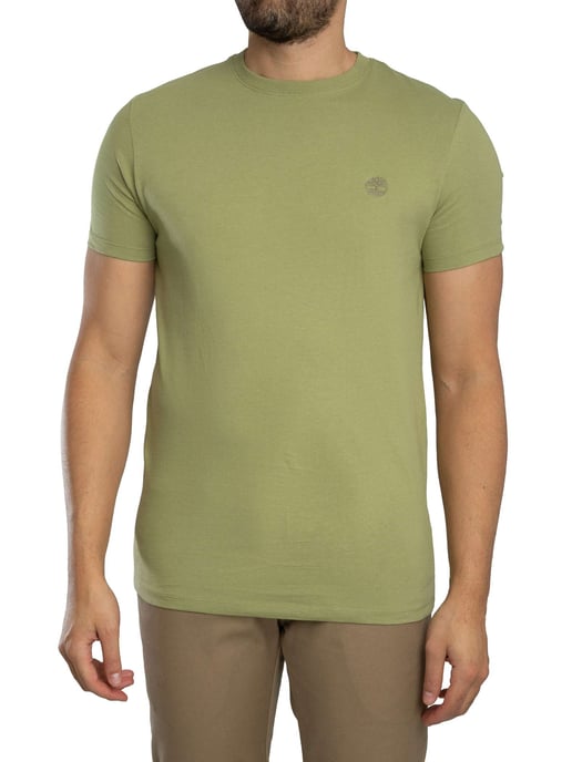 Timberland Camiseta Ajustada Con Logotipo Bordado, Verde - Image 1