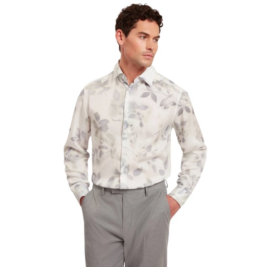 Camisa Blanca Ted Baker Kalmill De Corte Regular Con Estampado De Sombra De Hojas - Image 2