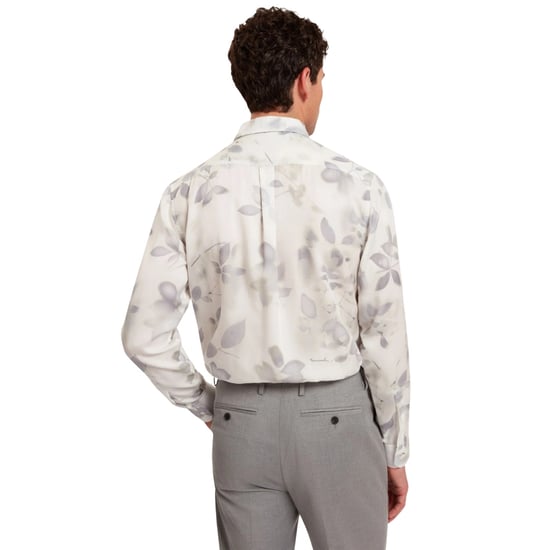 Camisa Blanca Ted Baker Kalmill De Corte Regular Con Estampado De Sombra De Hojas - Image 3