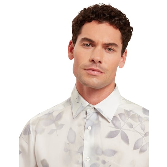 Camisa Blanca Ted Baker Kalmill De Corte Regular Con Estampado De Sombra De Hojas - Image 4