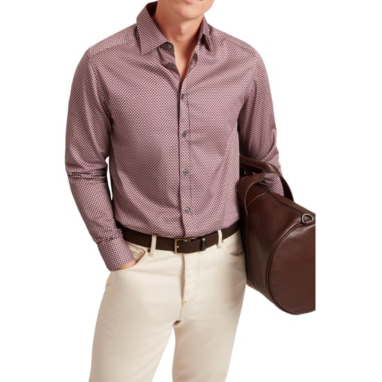 Camisa Ted Baker Jozef Mini Geo Print Color Morado Claro - Image 4