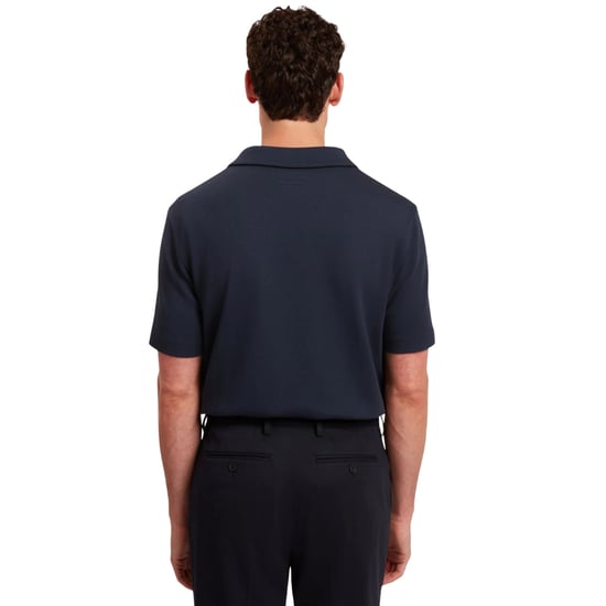 Camisa De Punto Azul Marino Con Botones Y Estampado De Rombos Ted Baker Danlibe - Image 2