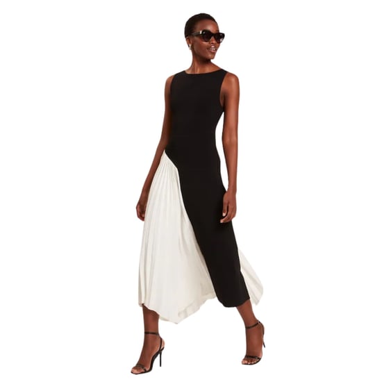 Vestido De Punto Negro Sin Mangas Zeera De Ted Baker Con Panel En Contraste - Image 2