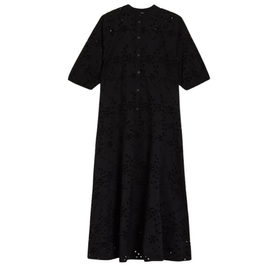 Vestido Midi Negro Extragrande Con Bordado Nikaia De Ted Baker - Image 1