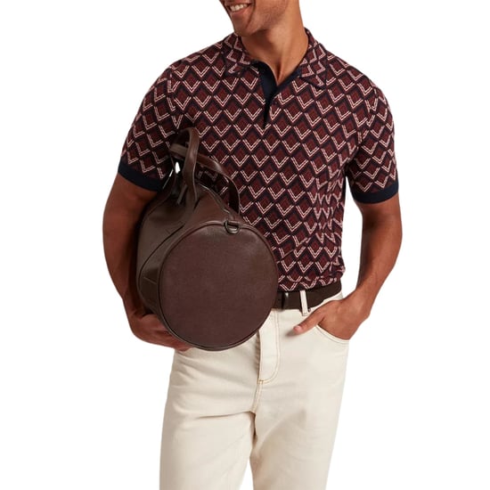 Polo De Punto Jacquard Geométrico Melvvin De Ted Baker Color Granate - Image 2