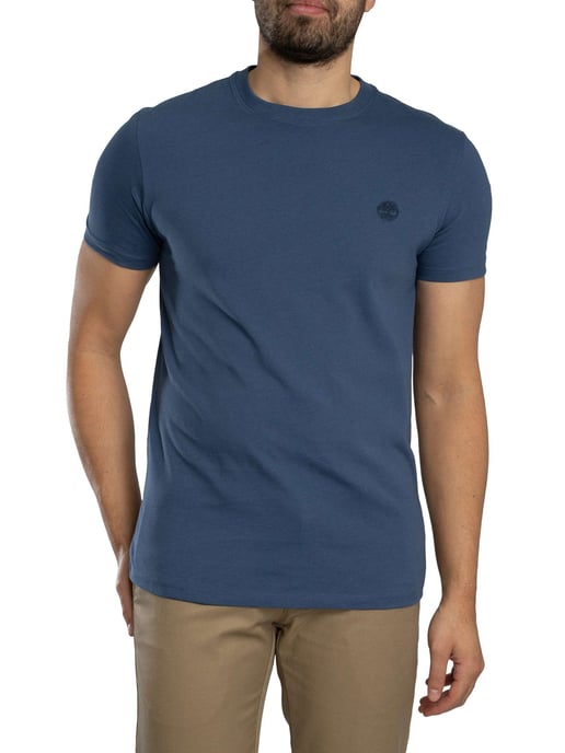 Timberland Camiseta Ajustada Con Logotipo Bordado, Azul - Image 2