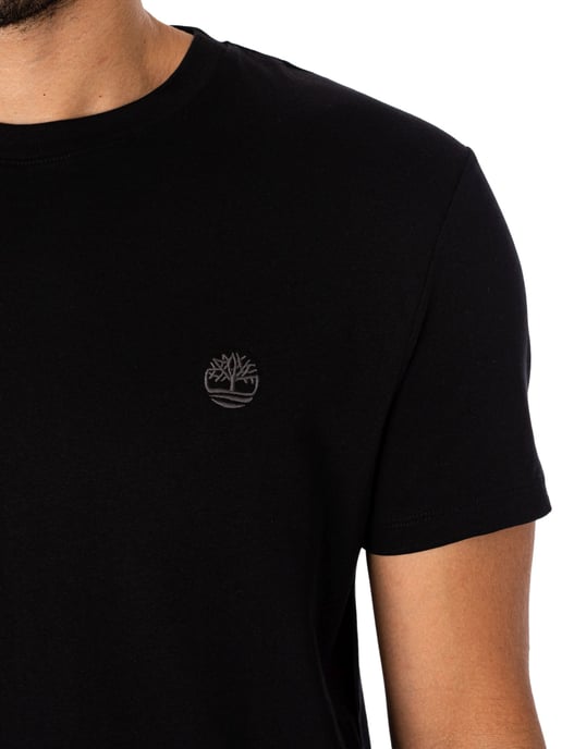 Timberland Camiseta Ajustada Con Logotipo Bordado, Negro - Image 4