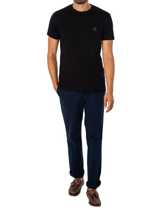 Timberland Camiseta Ajustada Con Logotipo Bordado, Negro - Image 5