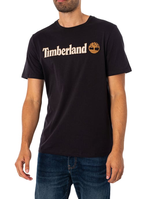 Timberland Camiseta Con Logo Lineal, Negro - Image 2
