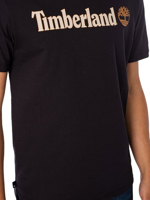 Timberland Camiseta Con Logo Lineal, Negro - Image 4