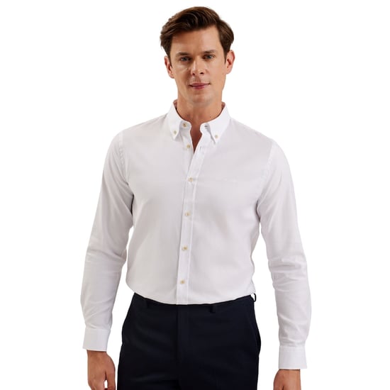 Camisa Oxford Blanca De Marca Ted Baker Allarde Regular - Image 3