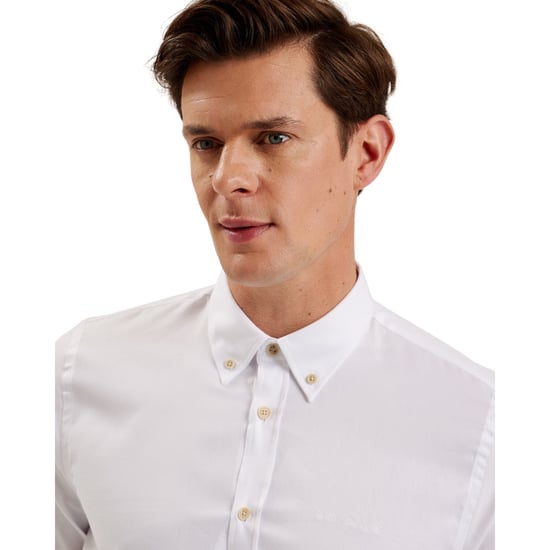 Camisa Oxford Blanca De Marca Ted Baker Allarde Regular - Image 5