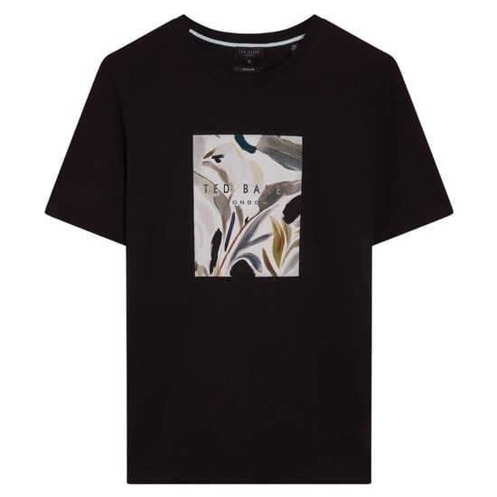Camiseta Negra Con Estampado Gráfico Justino Box De Ted Baker - Image 1