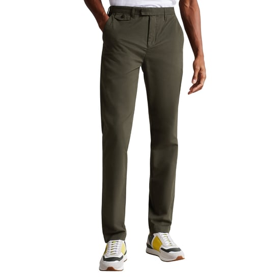 Pantalones Elegantes De Color Caqui De Corte Ajustado Genay De Ted Baker - Image 2