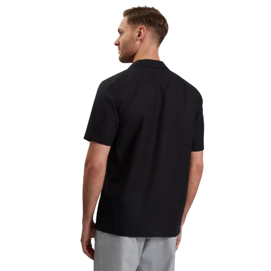 Camisa Negra De Doble Bolsillo De Corte Regular De Ted Baker - Image 2