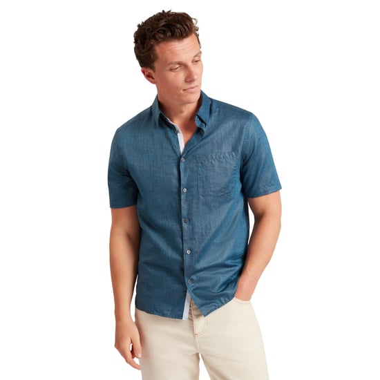 Camisa De Lino Azul Marino Palomas De Ted Baker - Image 2