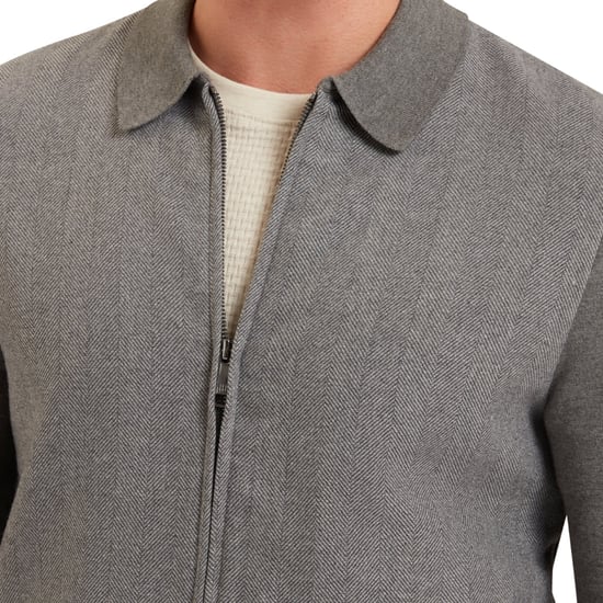 Chaqueta Gris Con Cremallera Frontal Y Estampado De Espiga Dejo De Ted Baker - Image 3