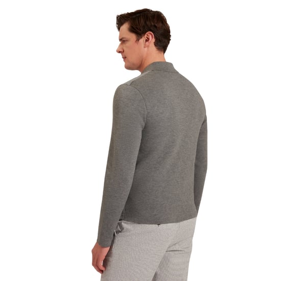 Chaqueta Gris Con Cremallera Frontal Y Estampado De Espiga Dejo De Ted Baker - Image 4